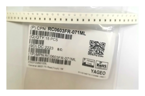 1000KΩ ± 1% 0603 Chip Resistor 7 Zoll-Dia Reel Extremely Thin And-Licht