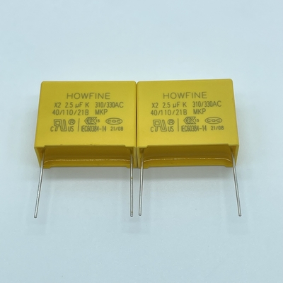 UL 2.5uF metallisierte Polypropylen-Kondensator, Spannungs-Beweis-Plastikfolienkondensator